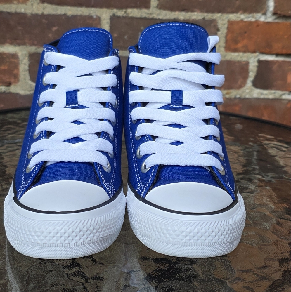 Blue and White Classic Canvas Sneakers